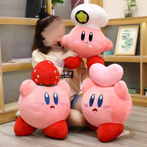 Kawaii Kirby Chef Strawberry Love Soft Stuffed Plush Dolls 12.5-23.6inch - Image 4